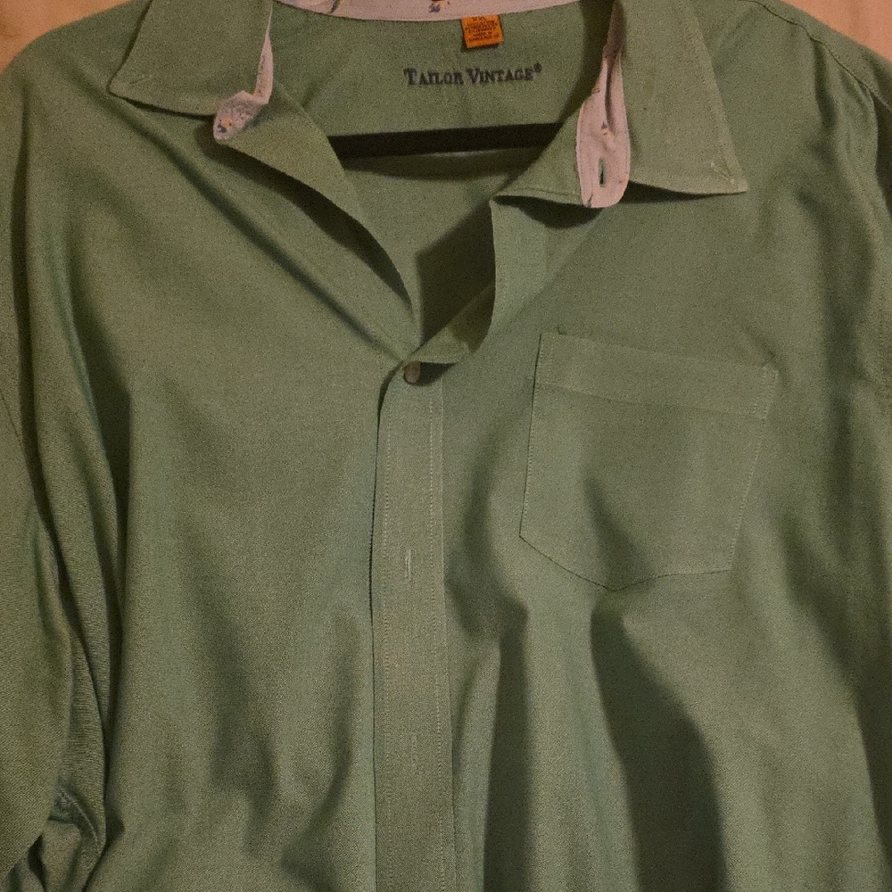 Tailor Vintage Sage Green Casual Shirt